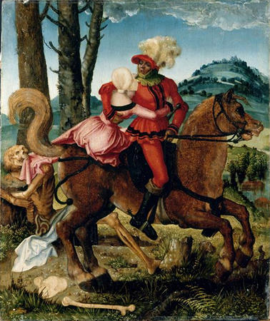 Le Chevalier, la Jeune Fille et la Mort, v. 1505, bois, 35 × 29 cm, musée du Louvre, Paris ©Commune de Weyersheim